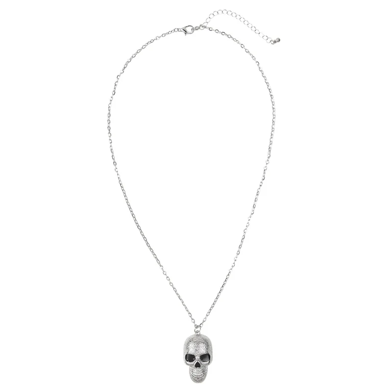 Zilveren schedelketting