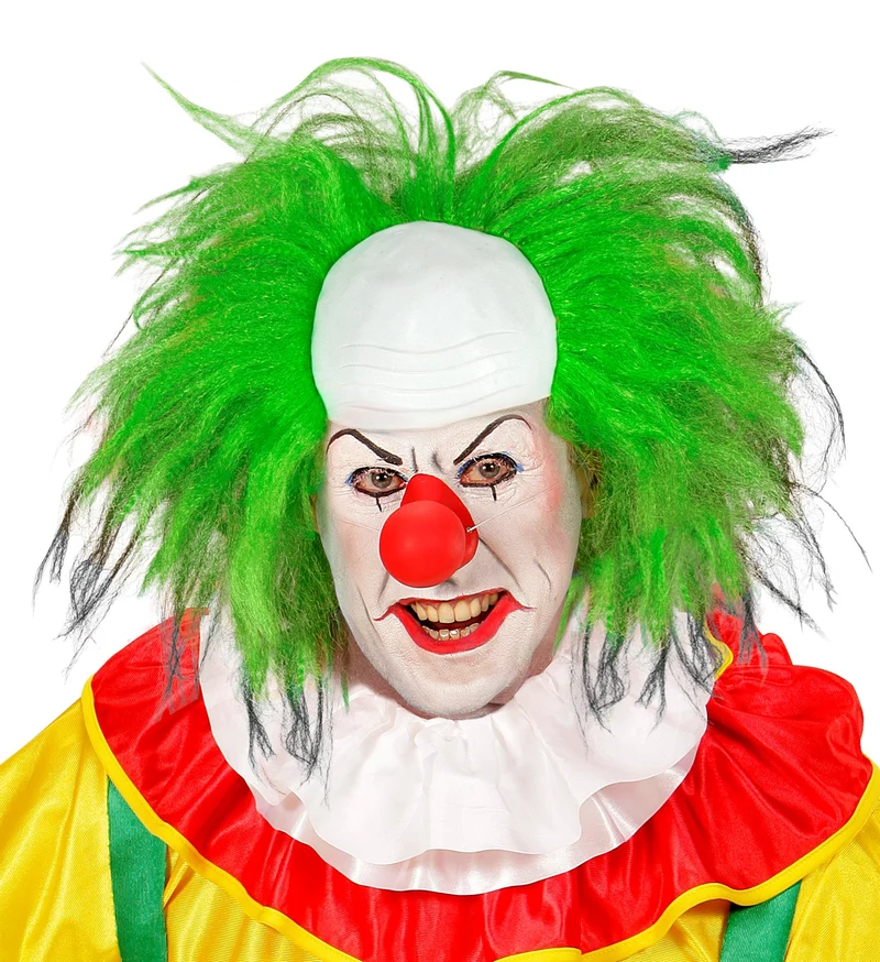 Horrorclown pruik groen