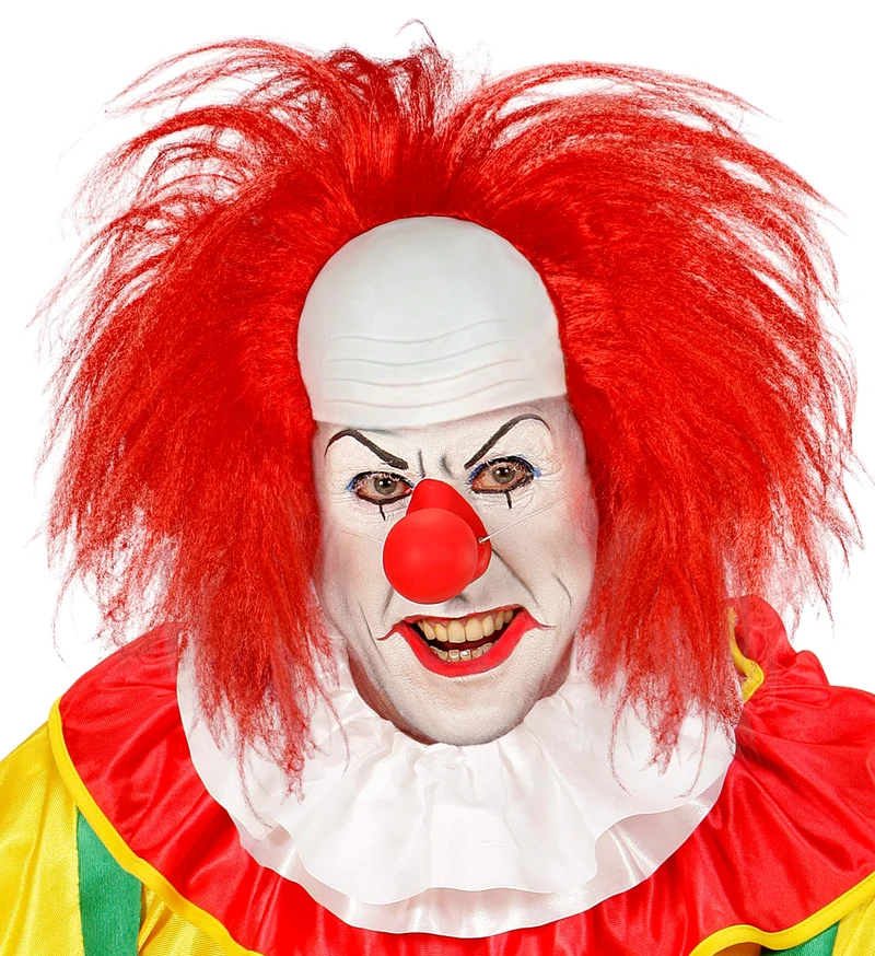 Horror clowns pruik rood
