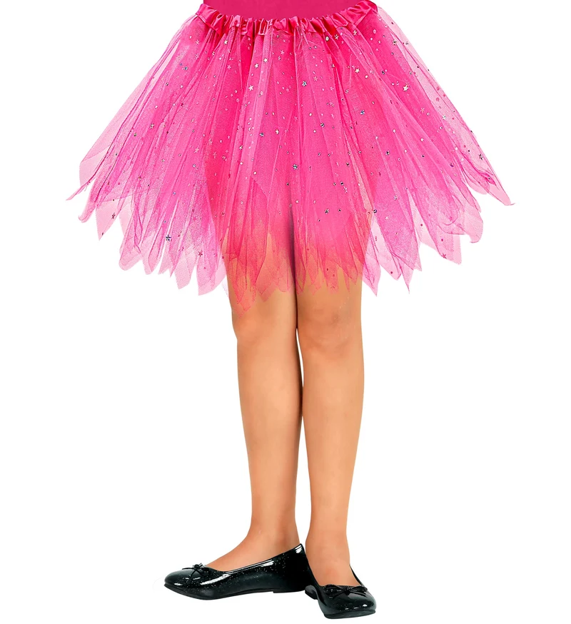 Glitter tutu rok kort roze kinderen