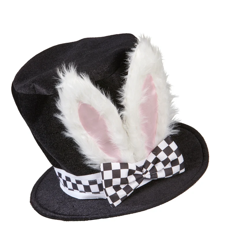 Hoge hoed met bunny oren