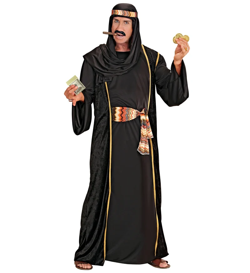 Arabisch sjeiken pak zwart