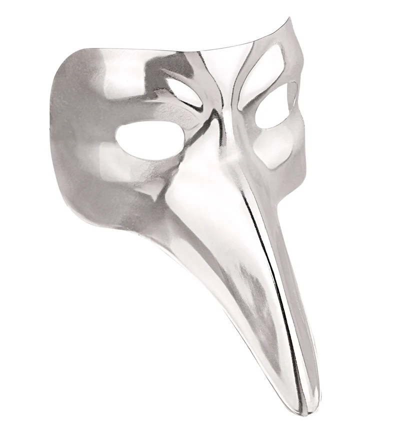 Venetiaans snavel masker zilver