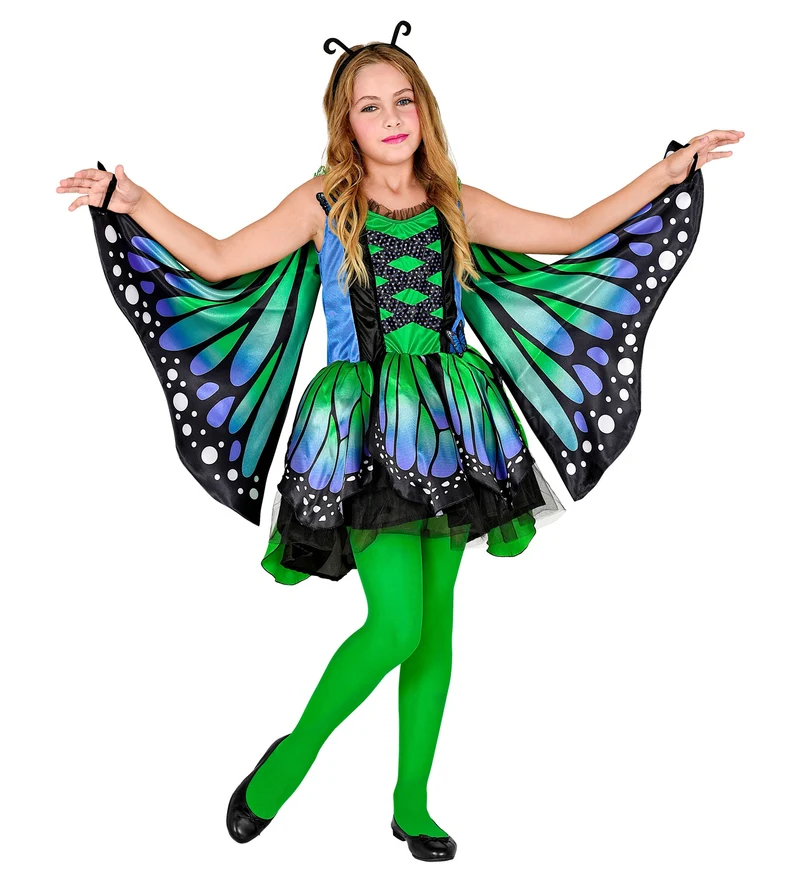 Vlinderpak blauw groen kind