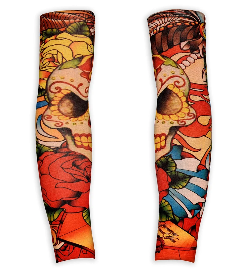 Tattoo sleeves schedels en rozen
