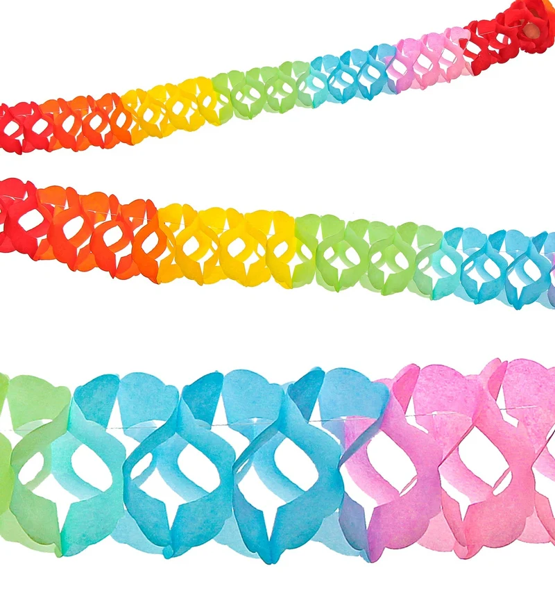 Decoratieve slinger papier meerkleurig