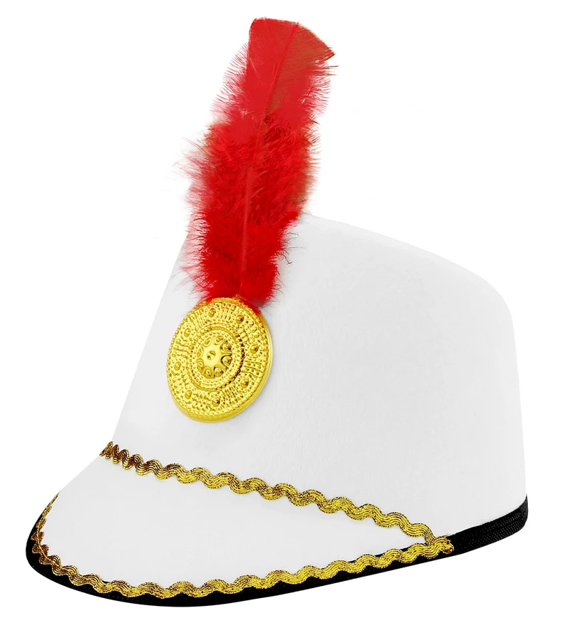 Witte majorette hoed kind