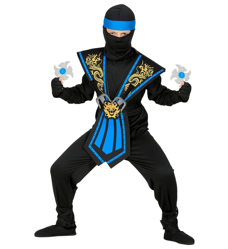 Ninja pak kinderen Kombat blauw