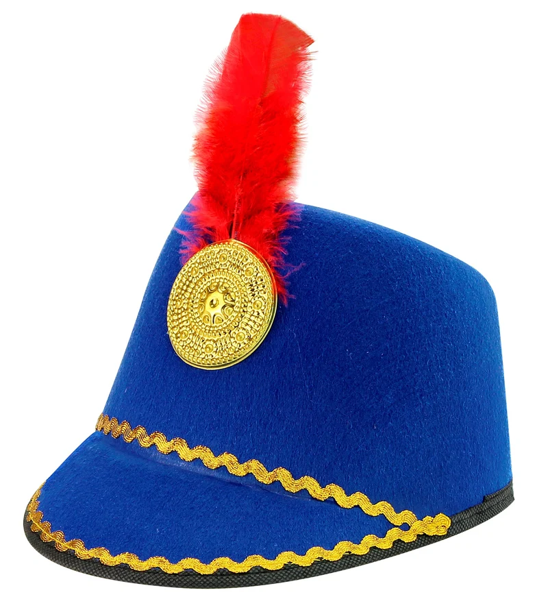 Blauwe majorette hoed kind