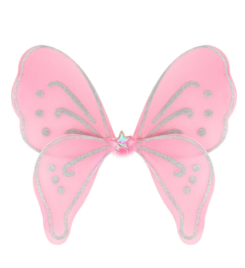 Glitter vlindervleugels roze kinderen