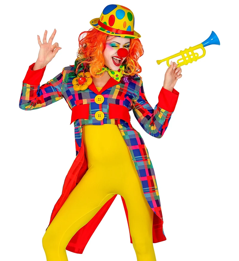 Slipjas clown geruit multi dames