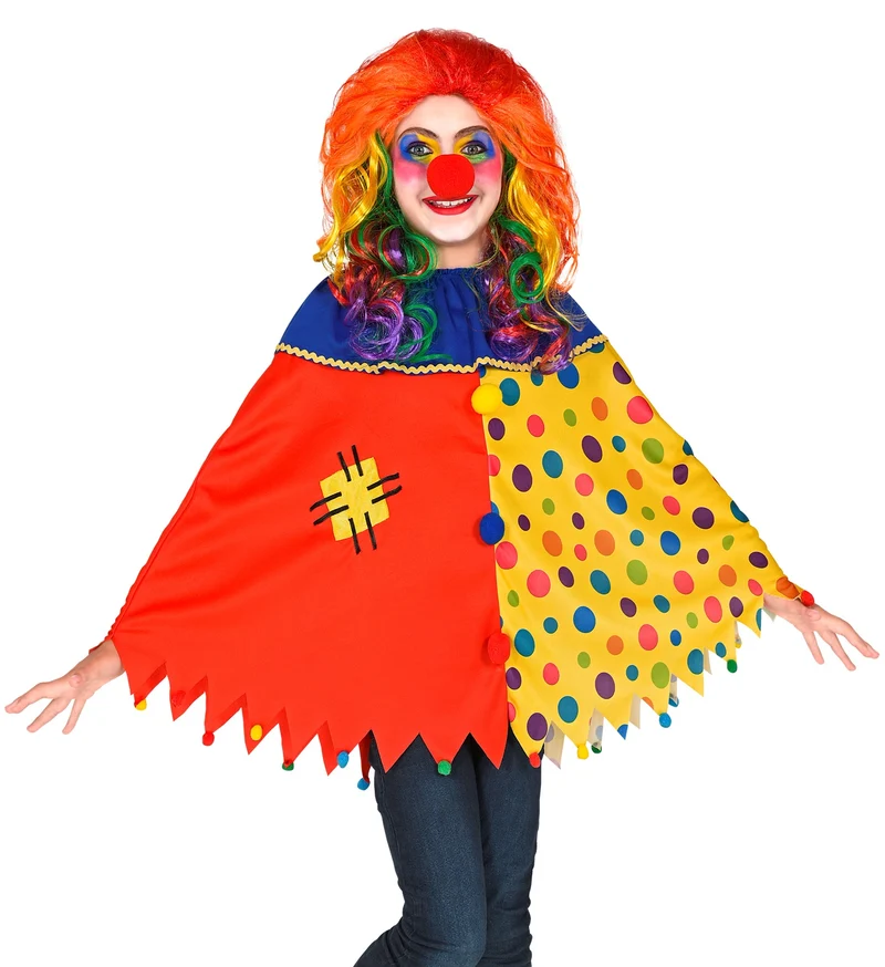 Clown poncho kinderen