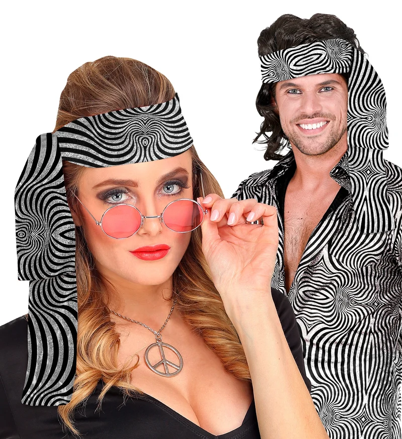 Hoofdband jaren 70 disco zilver