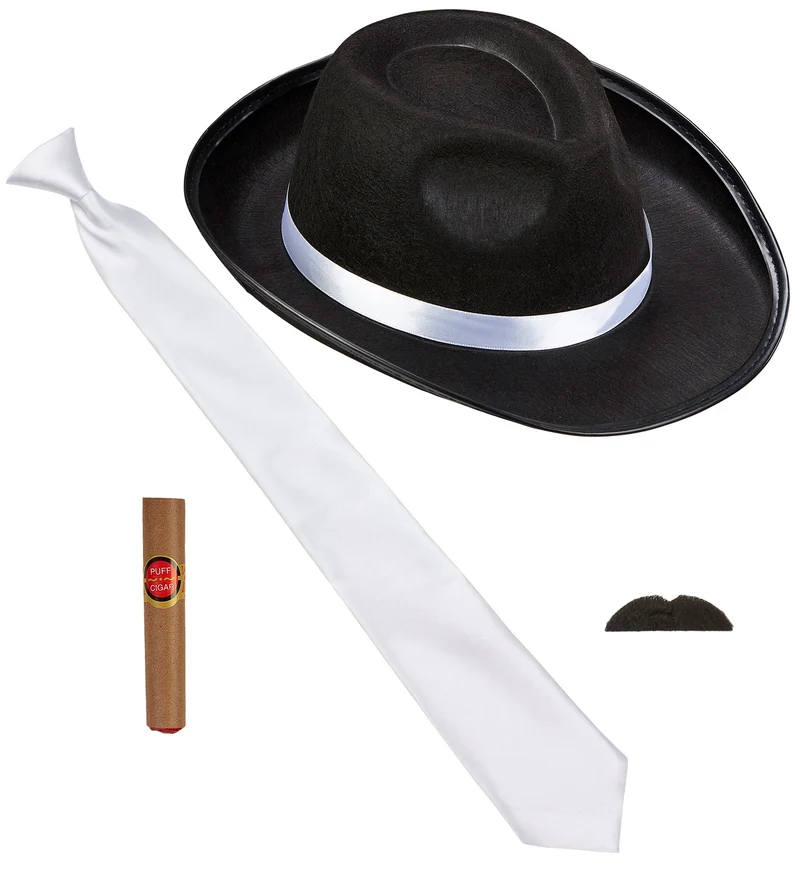 Jaren 20 Gangster verkleedset zwart
