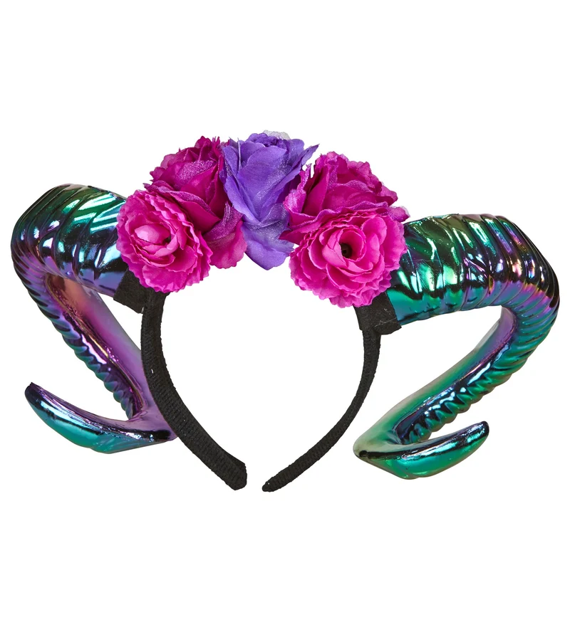 Ram hoorns met bloemen