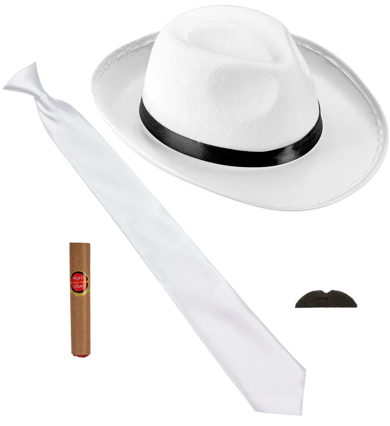 Gangster verkleedset wit