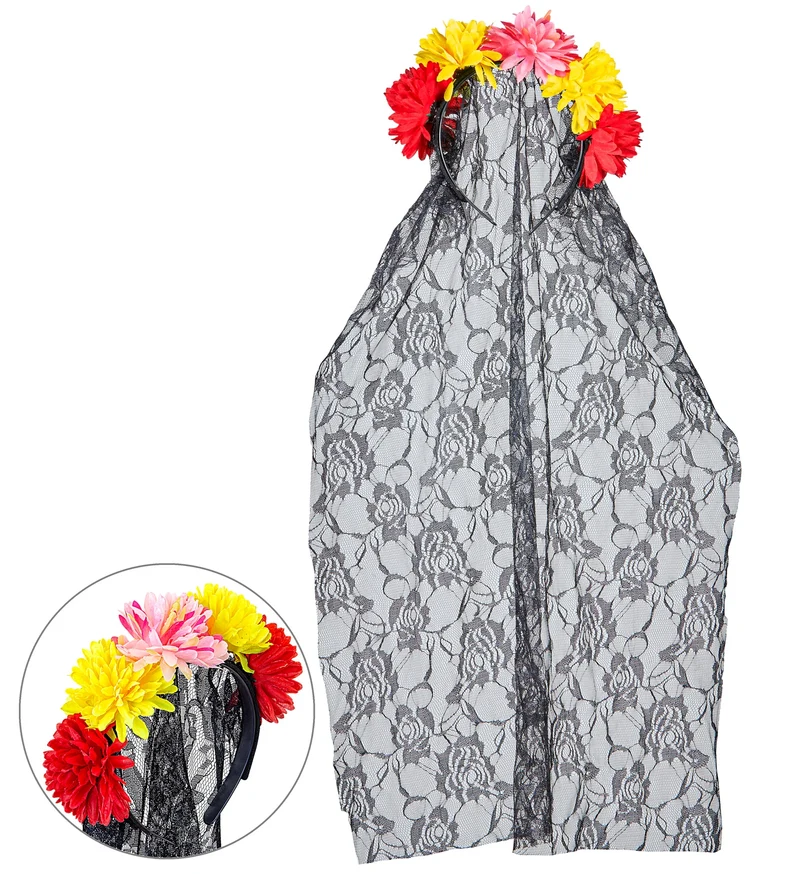 Bruidsluier met bloemen day of death