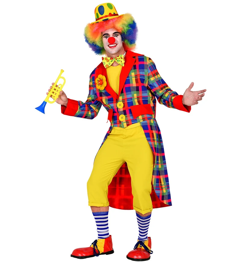 Slipjas clown geruit multi heren