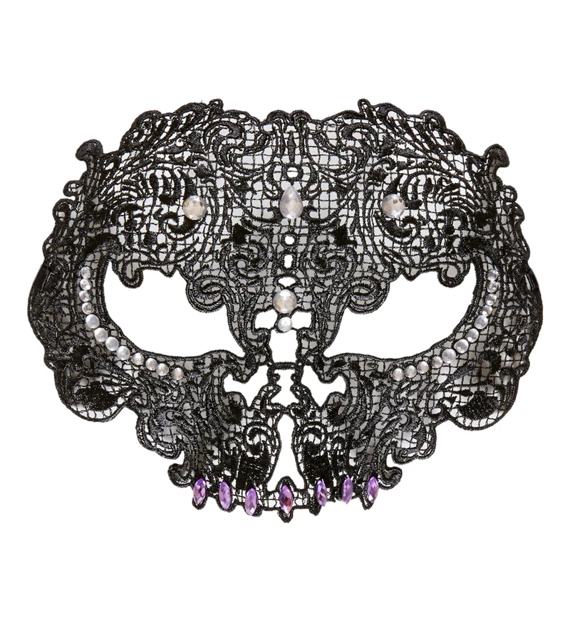 Zwarte maskers met steentjes