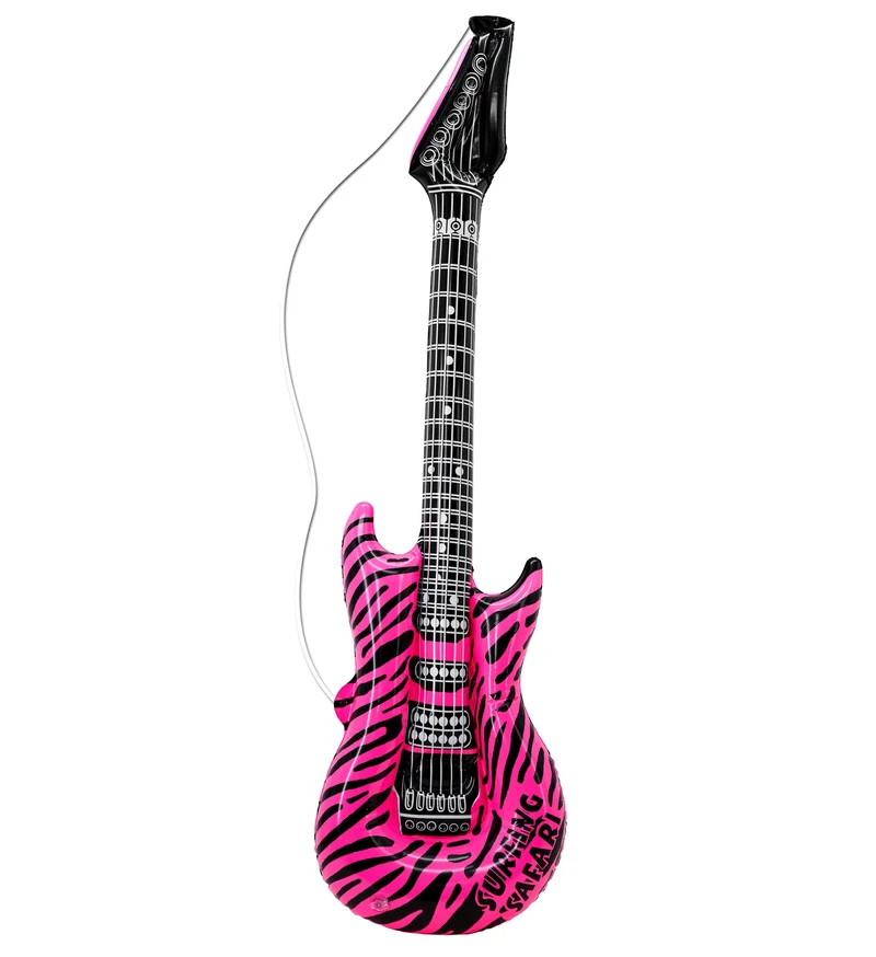 Opblaasbare roze gitaar