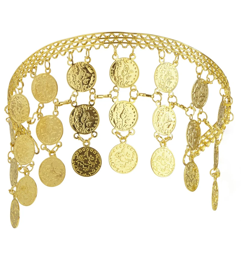 Hoofdbandje met gouden muntjes