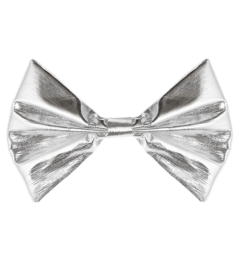 Metallic zilveren strikjes