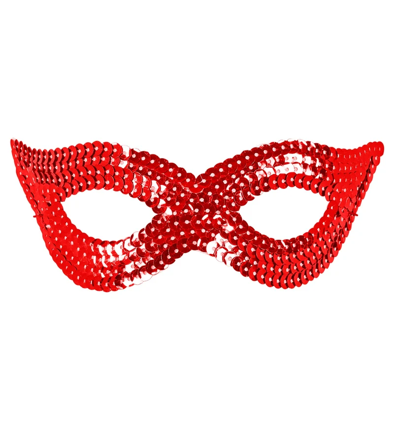 Rood oogmasker pailletten