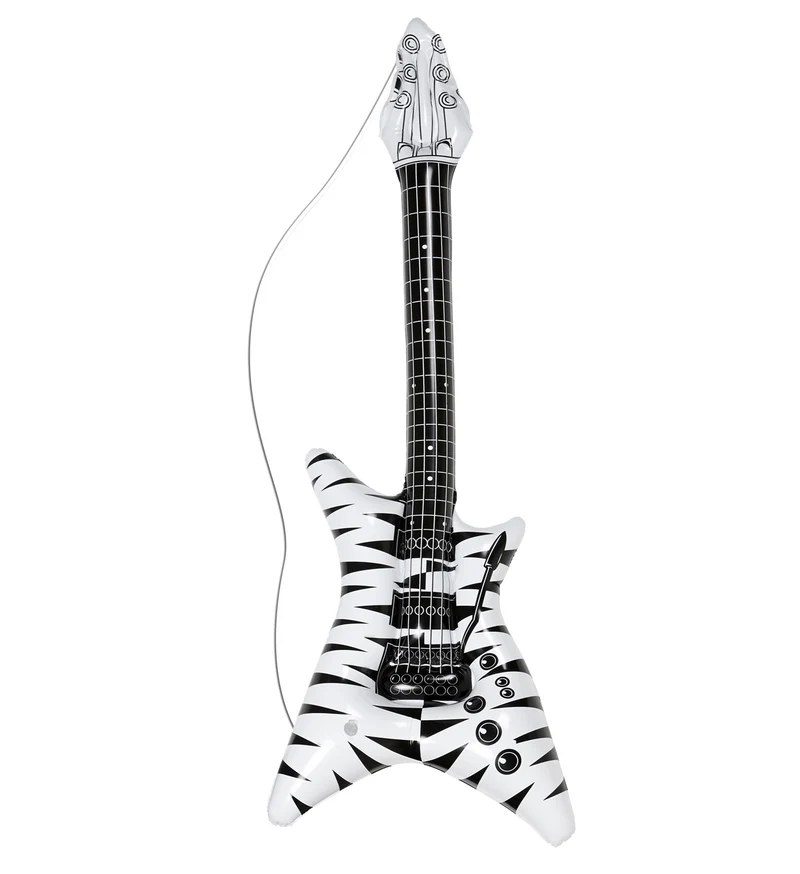 Opblaasbare zebra gitaar