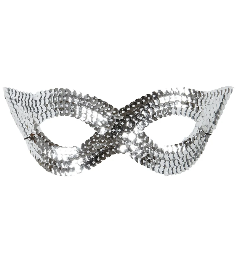 Zilver oogmasker pailletten