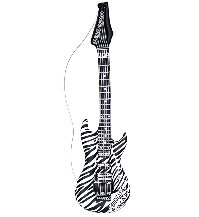 Opblaasbare zebra gitaar