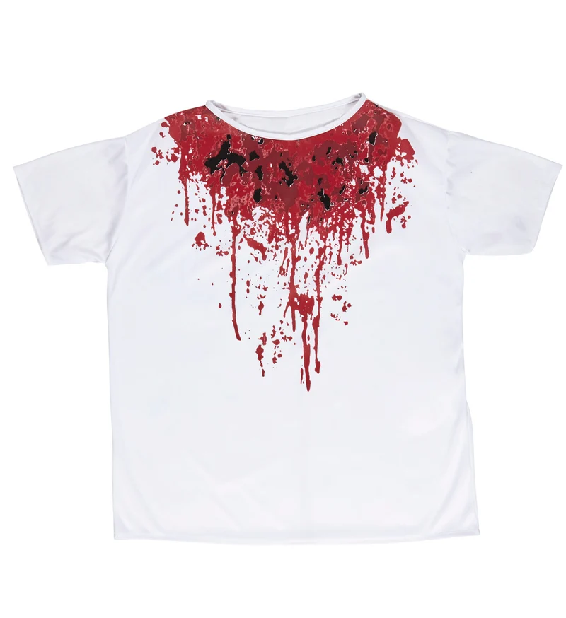 Bloederig t-shirt voor een feestje