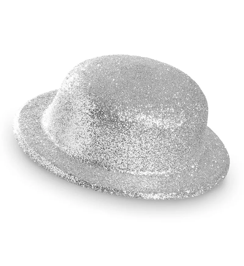Glitter bolhoed zilver
