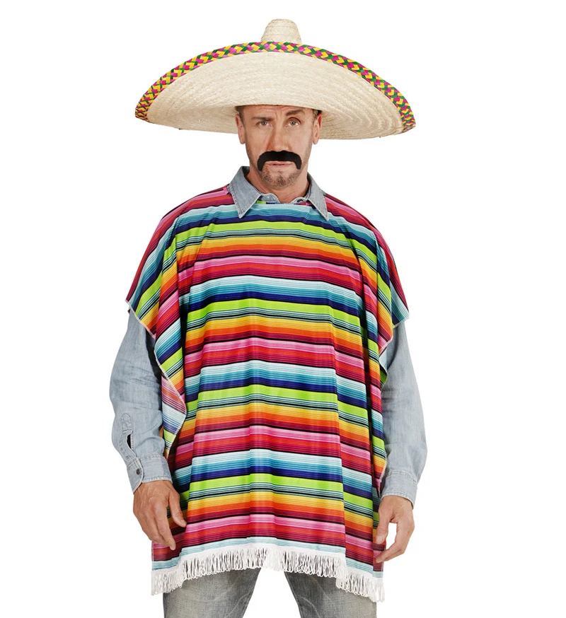 Mexicaanse poncho volwassenen