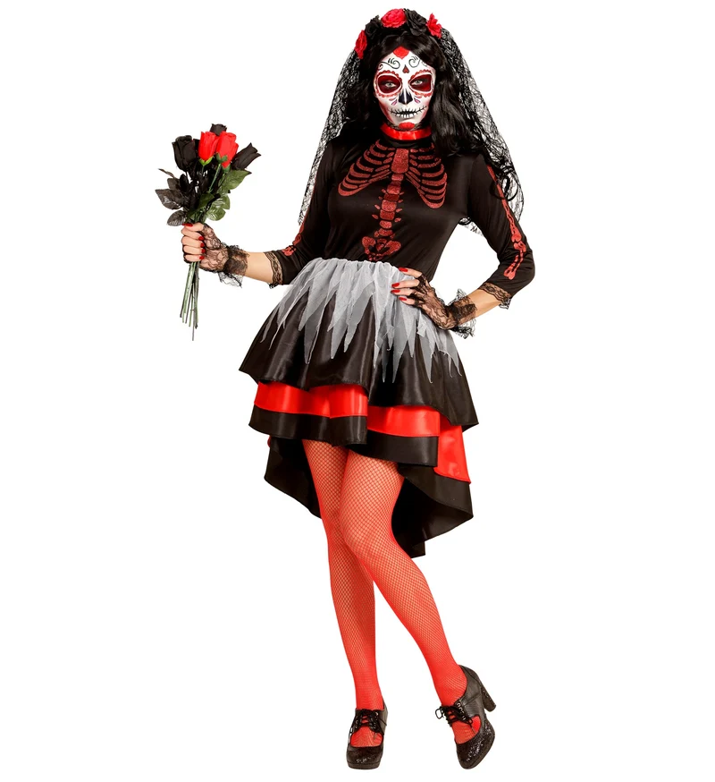 Enge Bruid Dia De Los Muertos jurk
