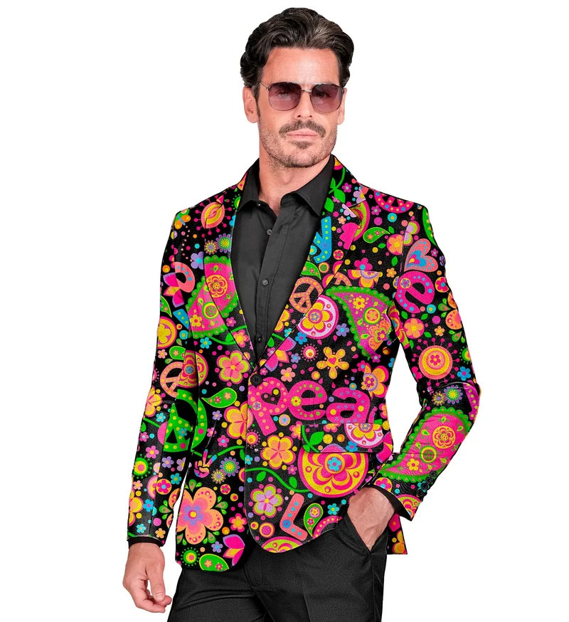 Colbert neon hippie peace