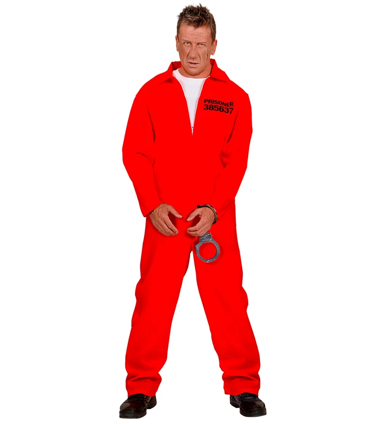 Gevangenen overall met handboeien