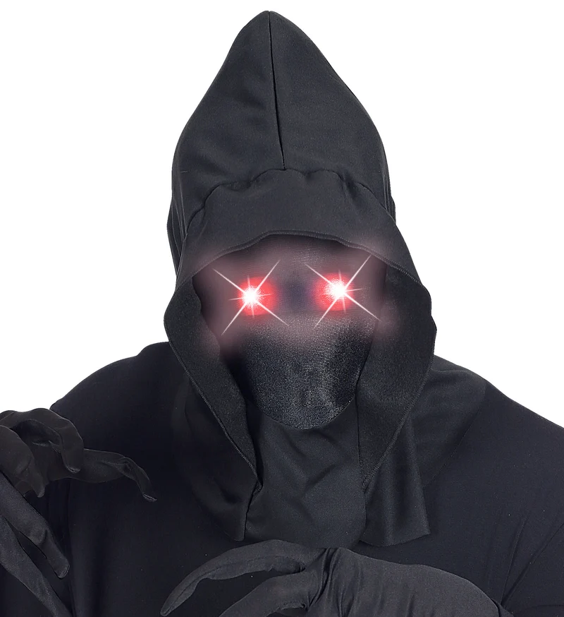 Gezichtsloos Masker Met Kap Rood Licht