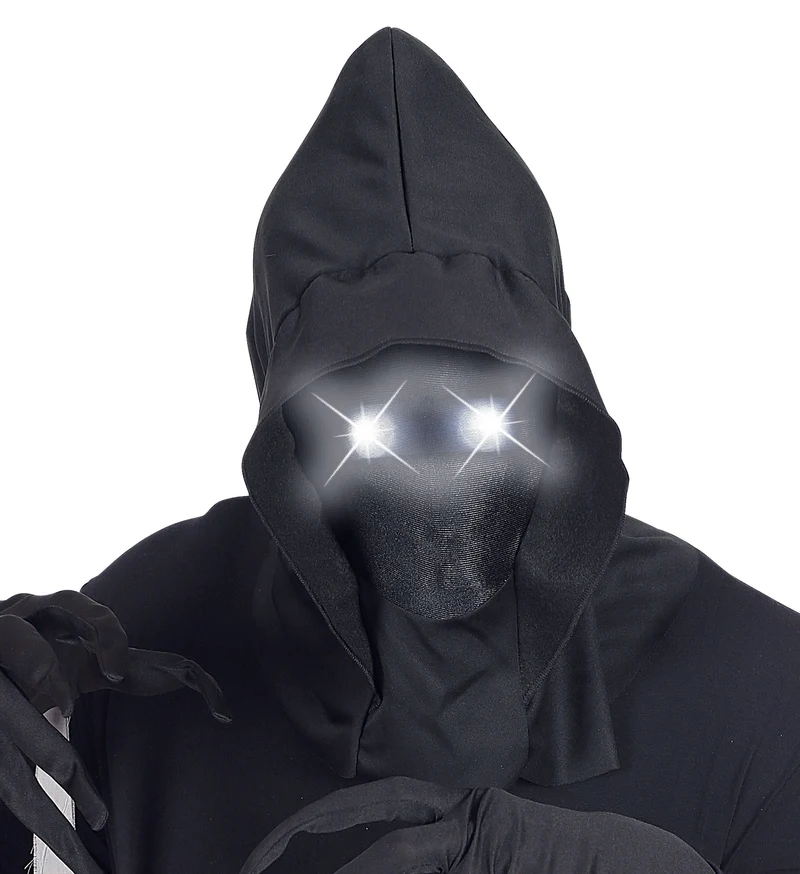 Gezichtsloos Masker Met Kap Wit Licht