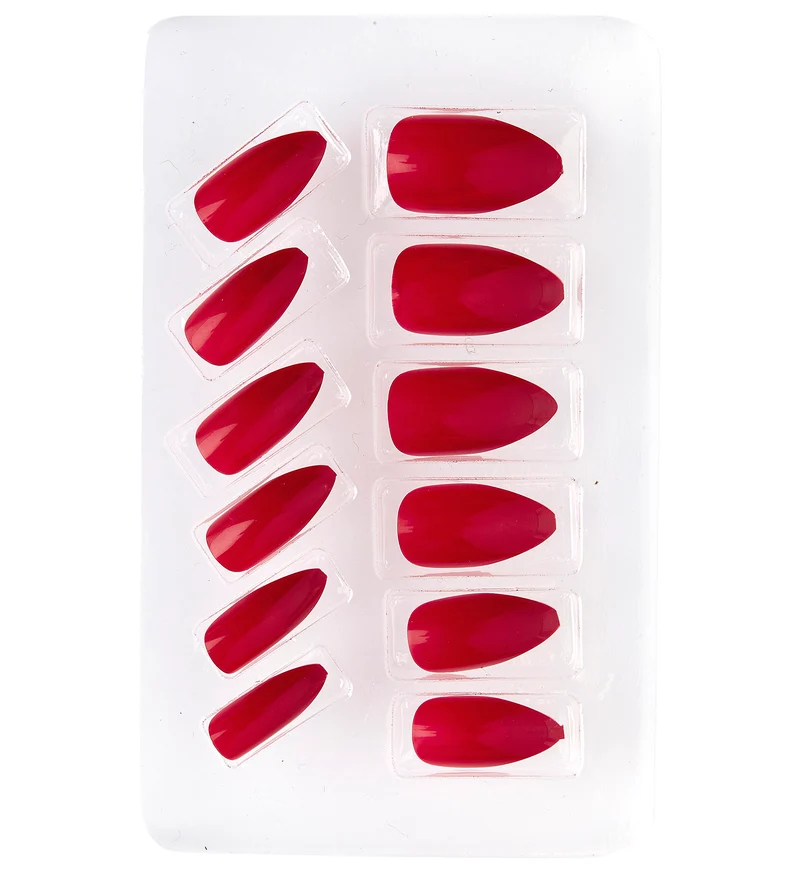 Nagels Stiletto Bordeaux Rood