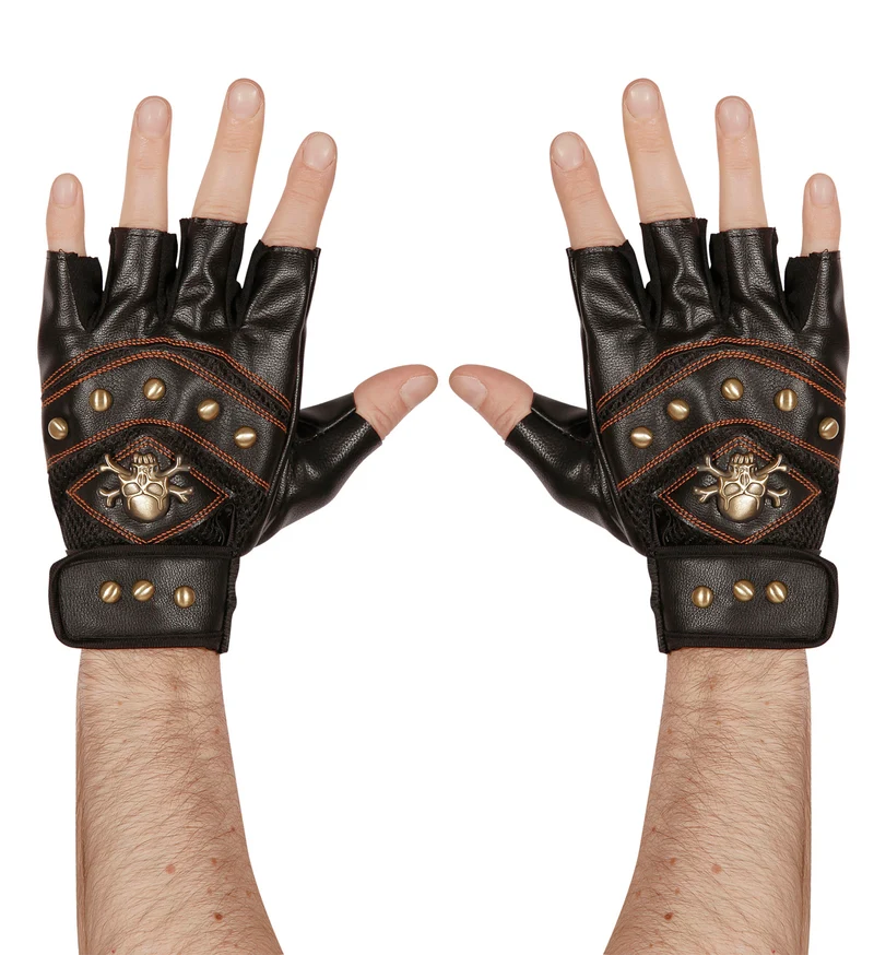Vingerloze handschoen met spijkers