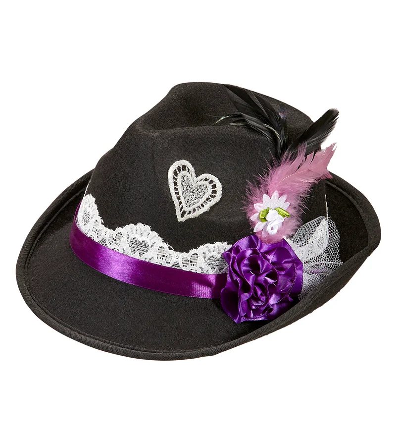 Beierse Fedora hoed met decoratie