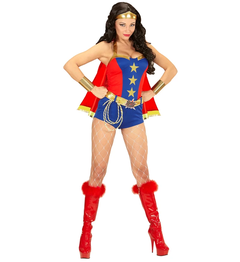Super Power Meisjes jurk met cape