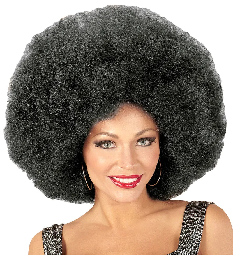 Zwarte oversized Afro pruik