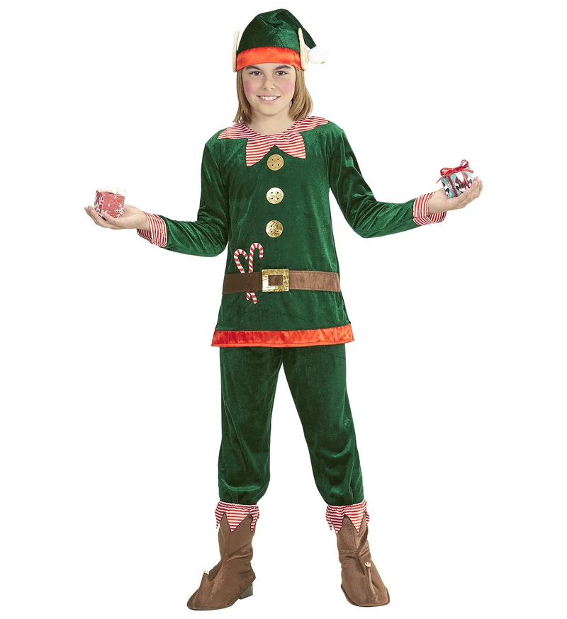 Kerstman elfje kostuum voor kids