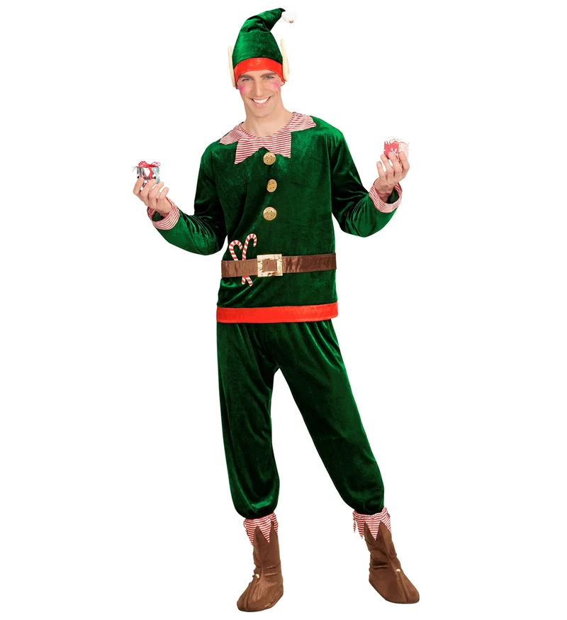 Kerstman elf pak voor volwassenen