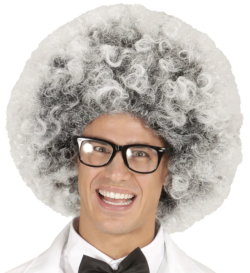 Oude man of Einstein pruik