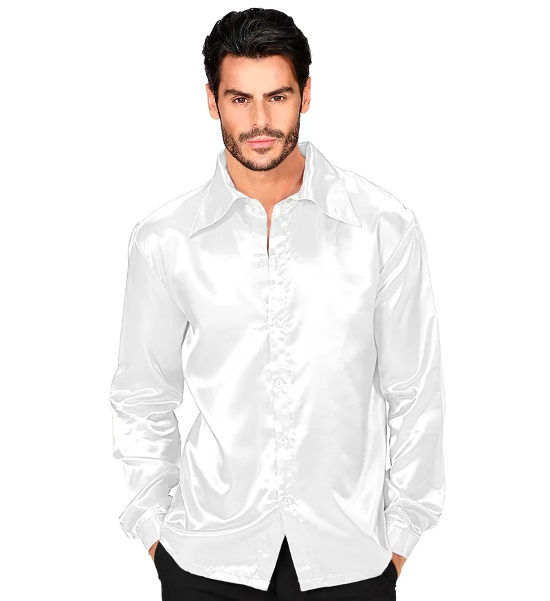 Witte jaren 70 Disco show blouse