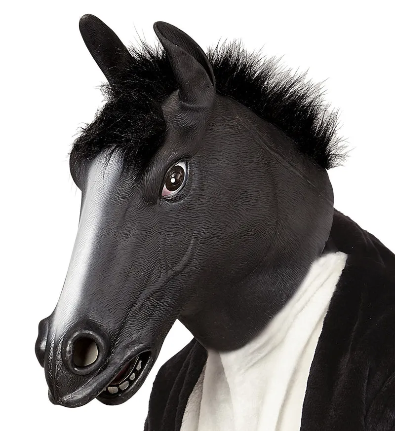 Zwart paarden masker voor party's