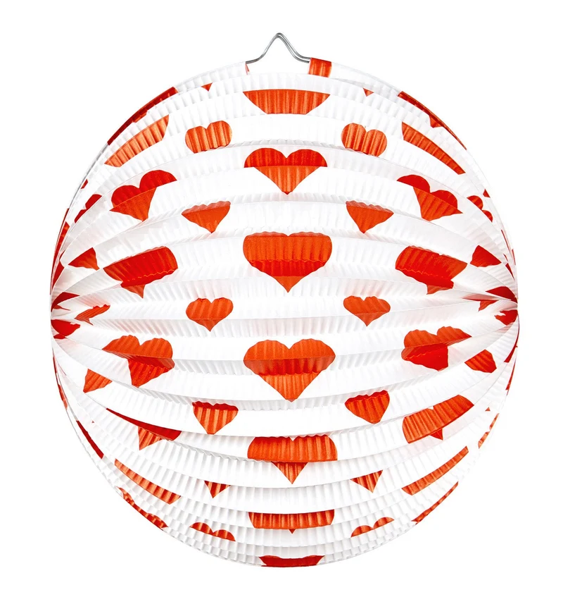 Rode hart lampion decoratie voor Valentijn