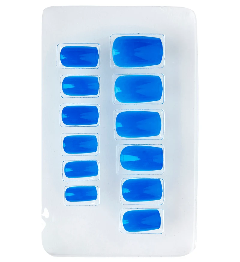 Airbrush nagels neon blauw